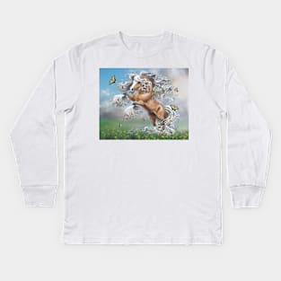 Dances With Butterflies Kids Long Sleeve T-Shirt